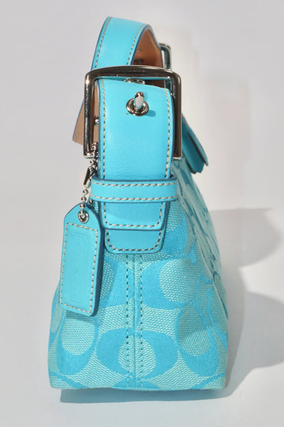 Coach Vintage Demi Baguette Shoulder Bag in Blue - Girl Seazon