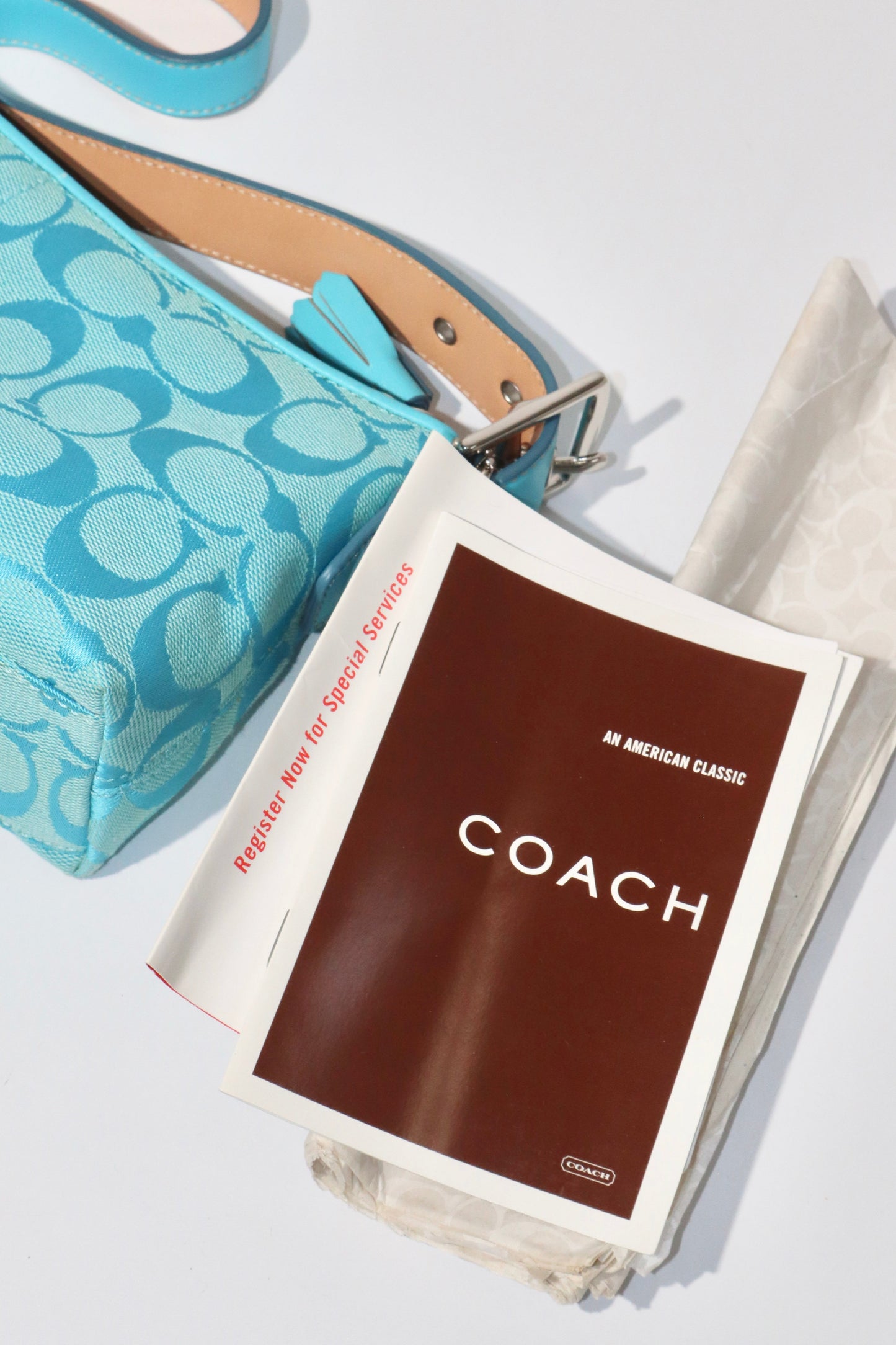 Coach Vintage Demi Baguette Shoulder Bag in Blue - Girl Seazon