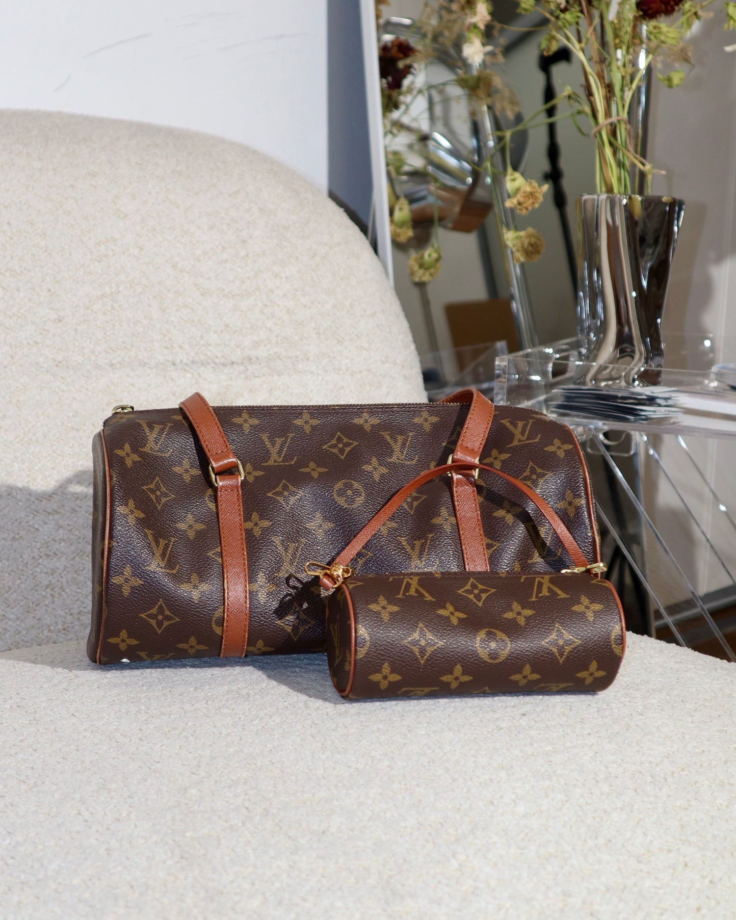 Louis Vuitton Monogram Papillon 30 with Accessory Pouch front view