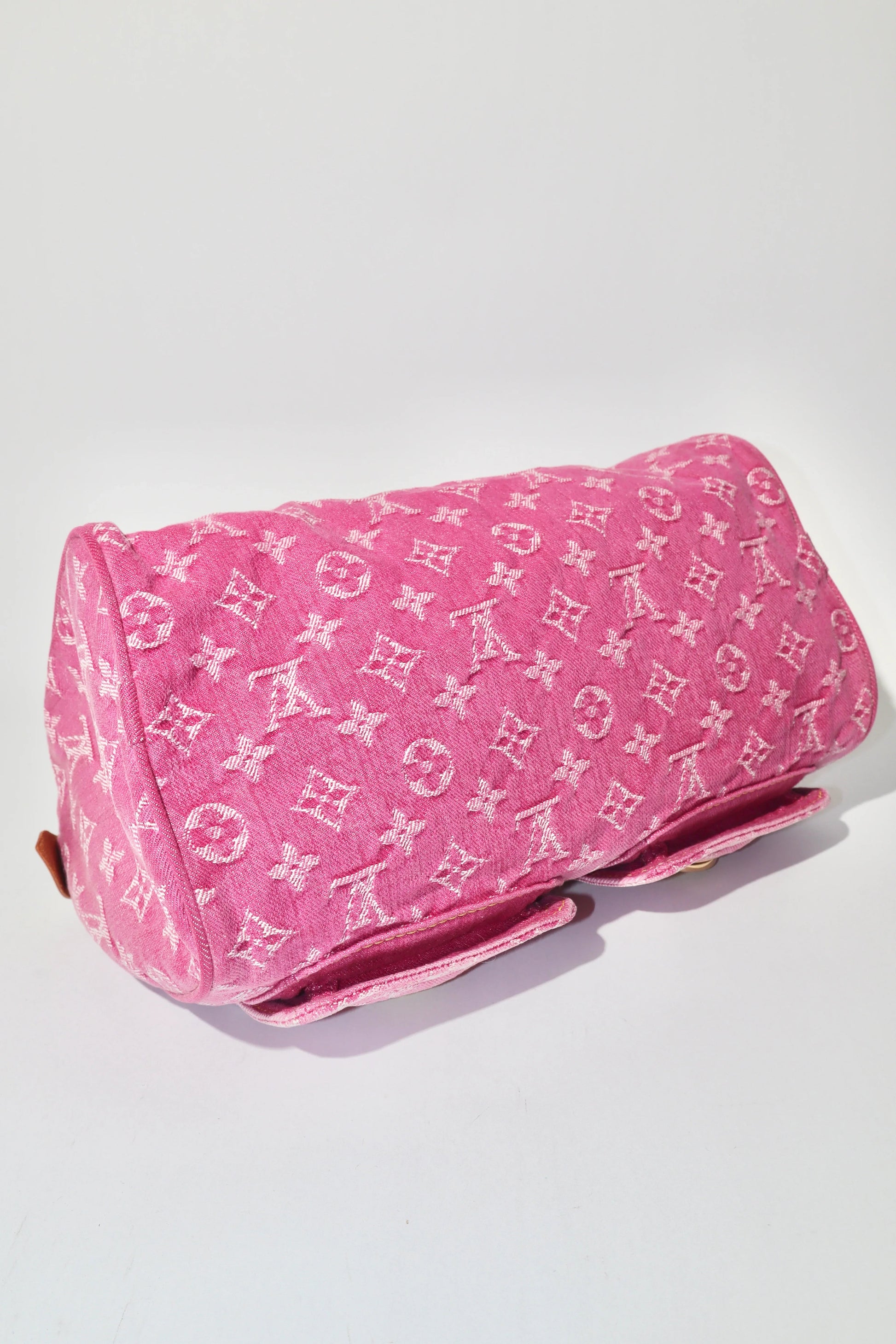 Louis Vuitton Vintage 2006 Fuchsia Denim Monogram Speedy Bag - Girl Seazon