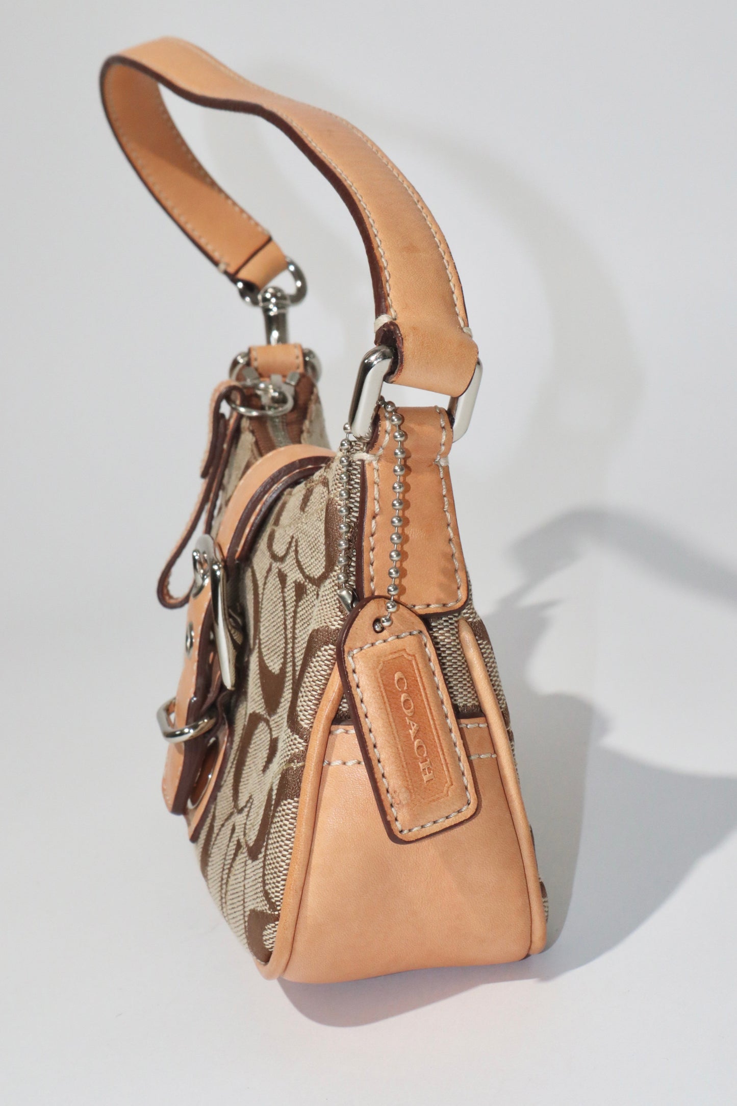 Vintage Coach 2003 Mini Soho Buckle Bag in Tan - Girl Seazon