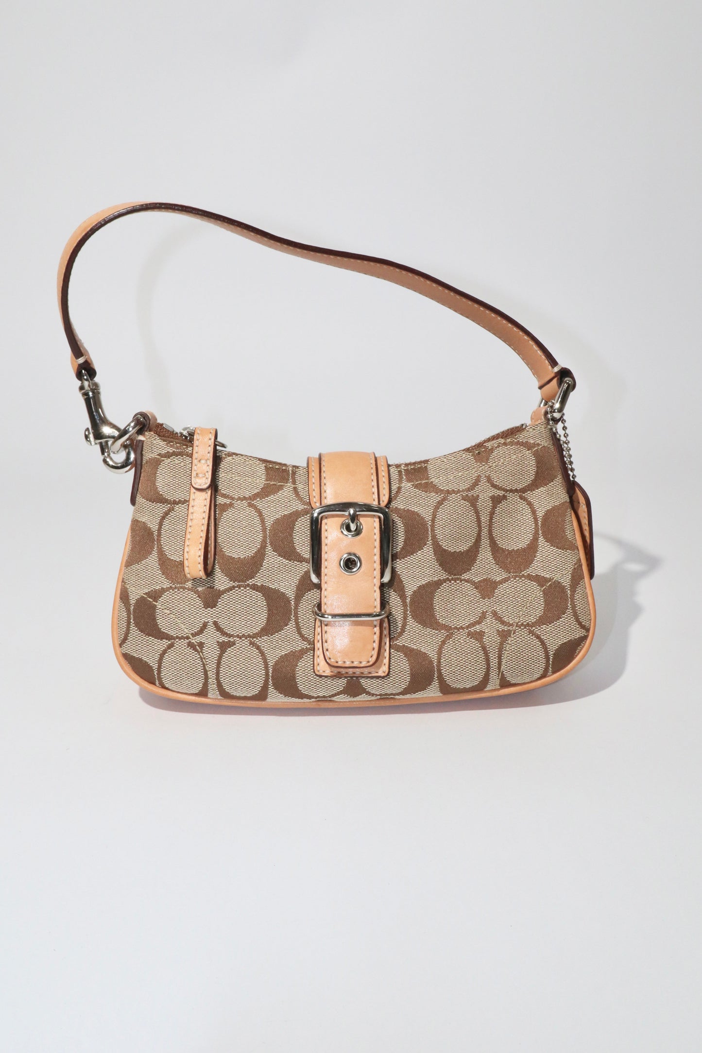 Vintage Coach 2003 Mini Soho Buckle Bag in Tan - Girl Seazon