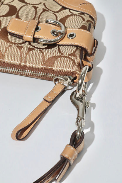 Vintage Coach 2005 Mini Belt Shoulder Bag in Tan & Brown - Girl Seazon
