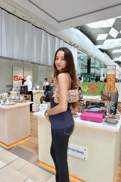 Vintage Coach 2005 Mini Belt Shoulder Bag in Tan & Brown - Girl Seazon