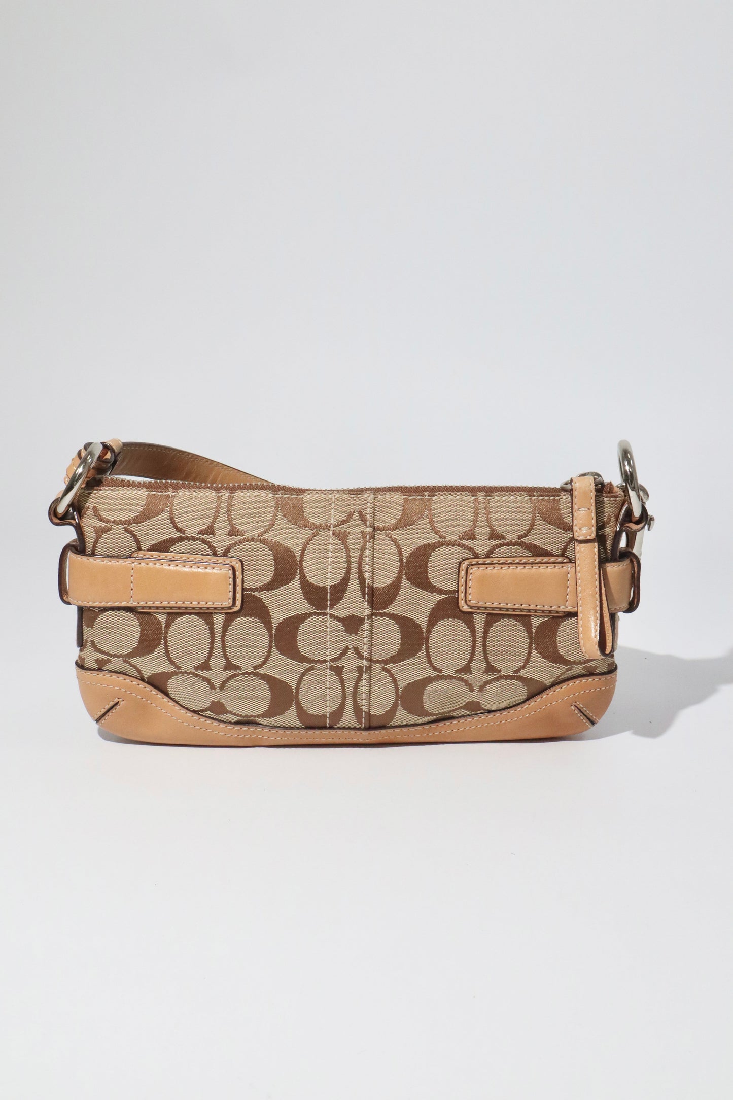 Vintage Coach 2005 Mini Belt Shoulder Bag in Tan & Brown - Girl Seazon